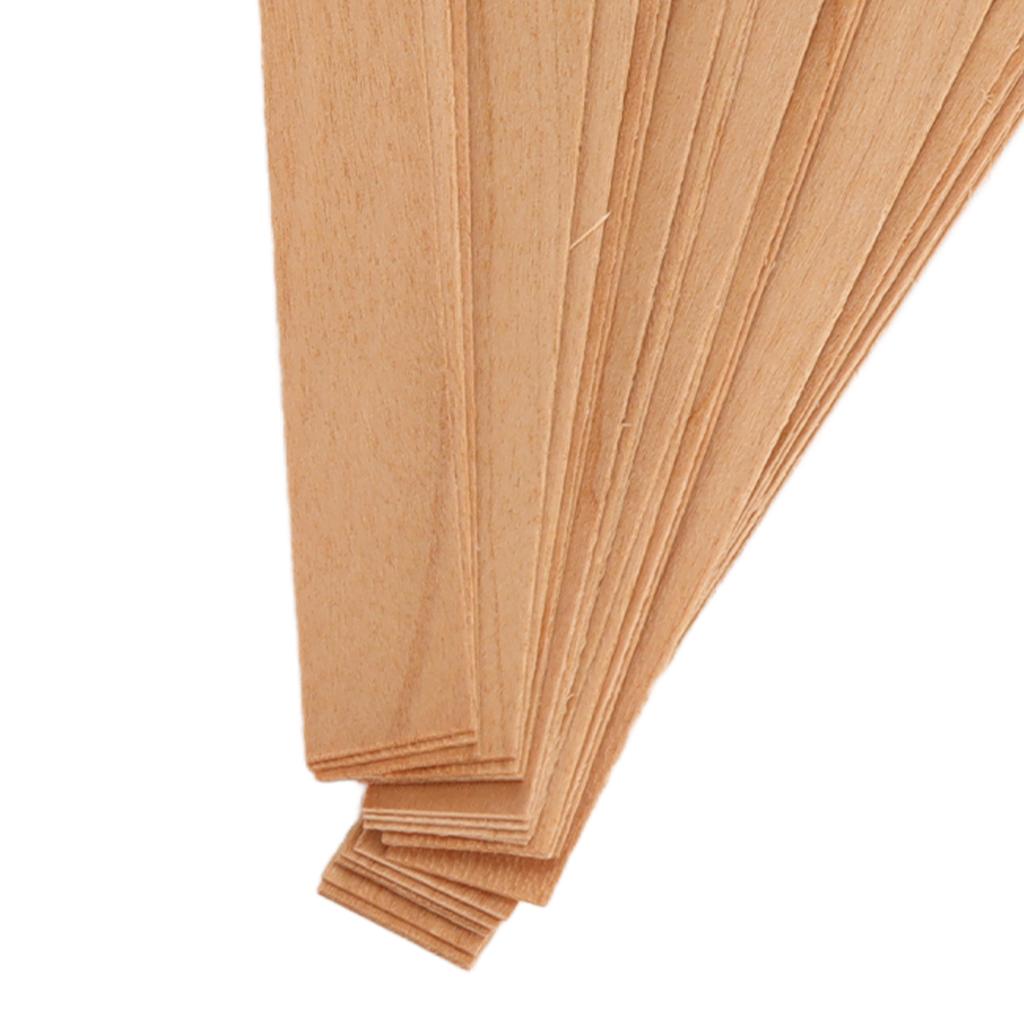 33Pcs Wood Candle Wicks Handcraft DIY Degradable Eco Friendly Smokeless Candle Wicks with Base for DIY Candle Making