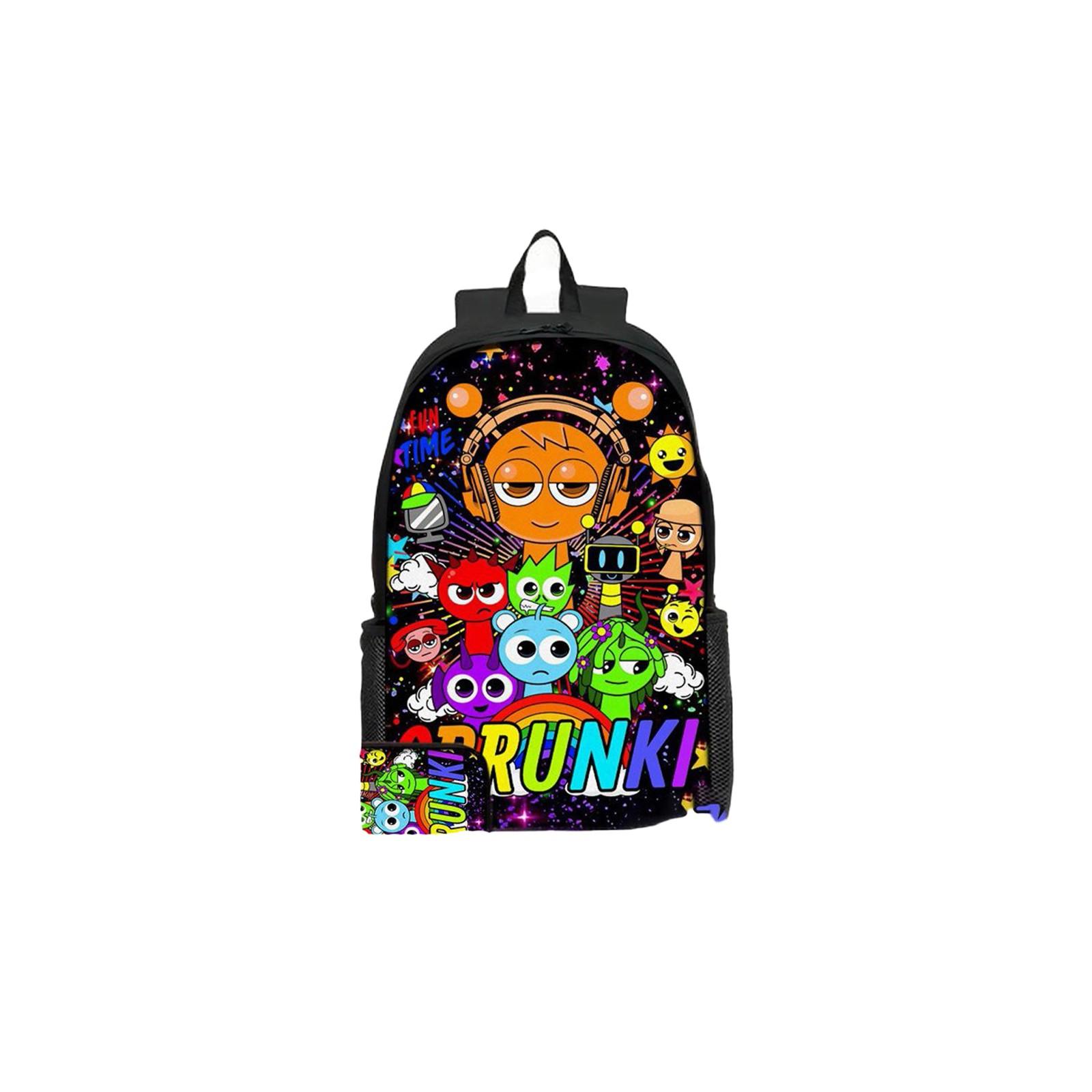 

Рюкзак большой вместимости для учеников начальной и средней школы, мультяжная наплечная сумка и пенал для детей One Size