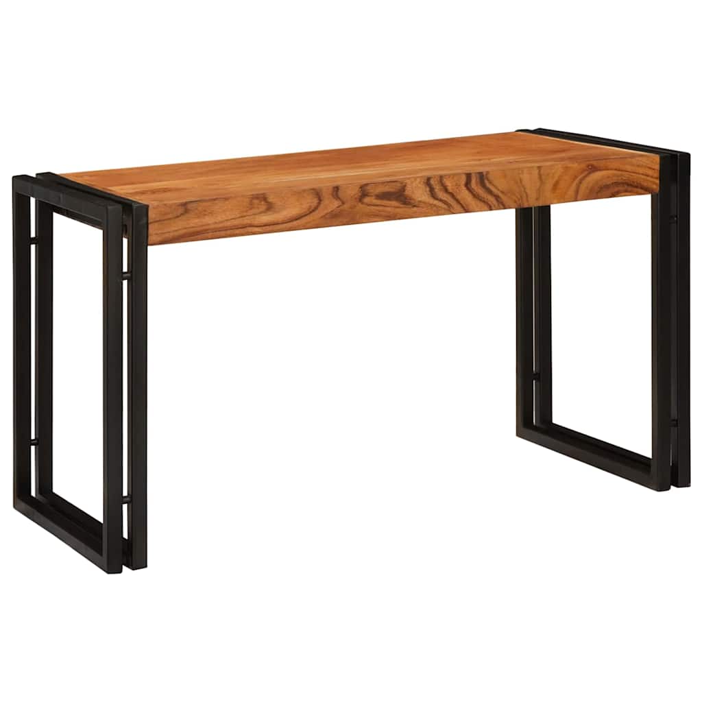 Nesting Tables Set of 3 Solid Acacia Wood and Metal
