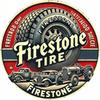 Segno in Metallo Arte Pneumatico Vintage Firestone, Robusto Arredo da Parete Interno Esterno, Opzione Regalo