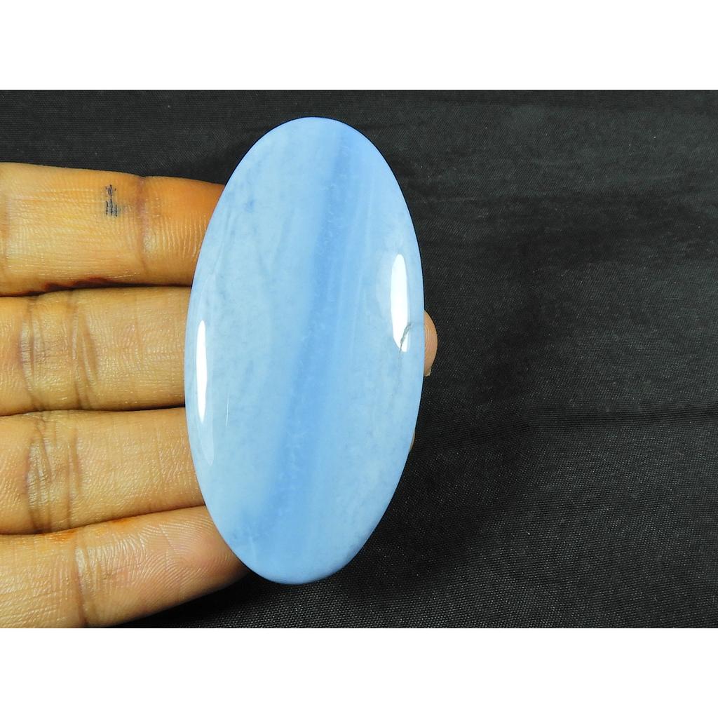 29X58X06 MM Natural Blue Opal Oval Shape Cabochon Loose Gemstone 80Cts. SK-4797