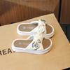 Mädchen Prinzessin Hausschuhe mit Bogen-knoten Weiche Sohle Kinder Sommer Strand Schuhe Mode Kleine Kinder Strass Hausschuhe 2024 Sommer