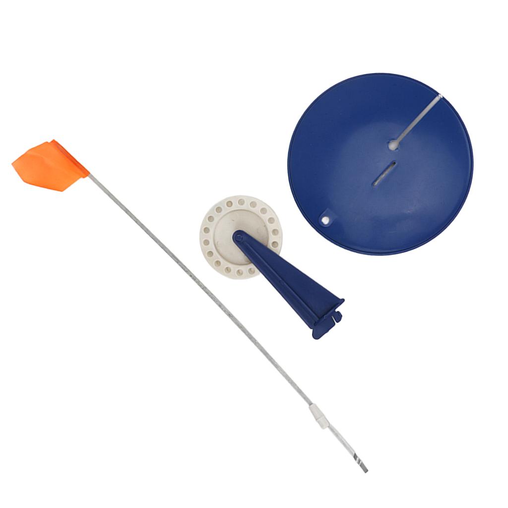 Ice Fishing Tip Up Flag Kit Portable Winter Fishing Rod Indicator Flag Floating Base Tackle