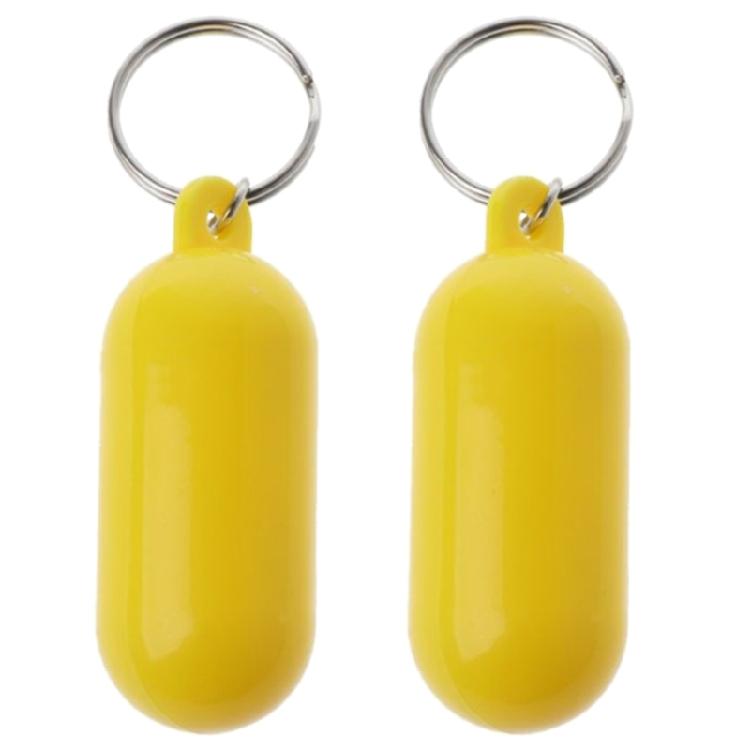 2Pcs Foam Keychain Holder Float Back Hangings Keyrings Marine Floatable Sailings жёлтый