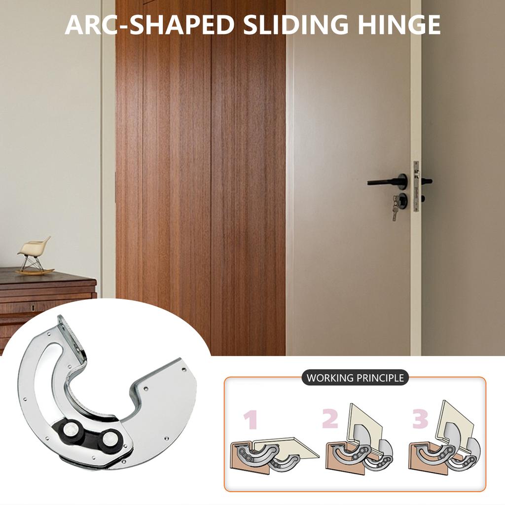Carbon Steel Semicircular Door Hinges Concealed Hardware Heavy Duty Smooth Operate Door Hinges for Industrial Cabinets
