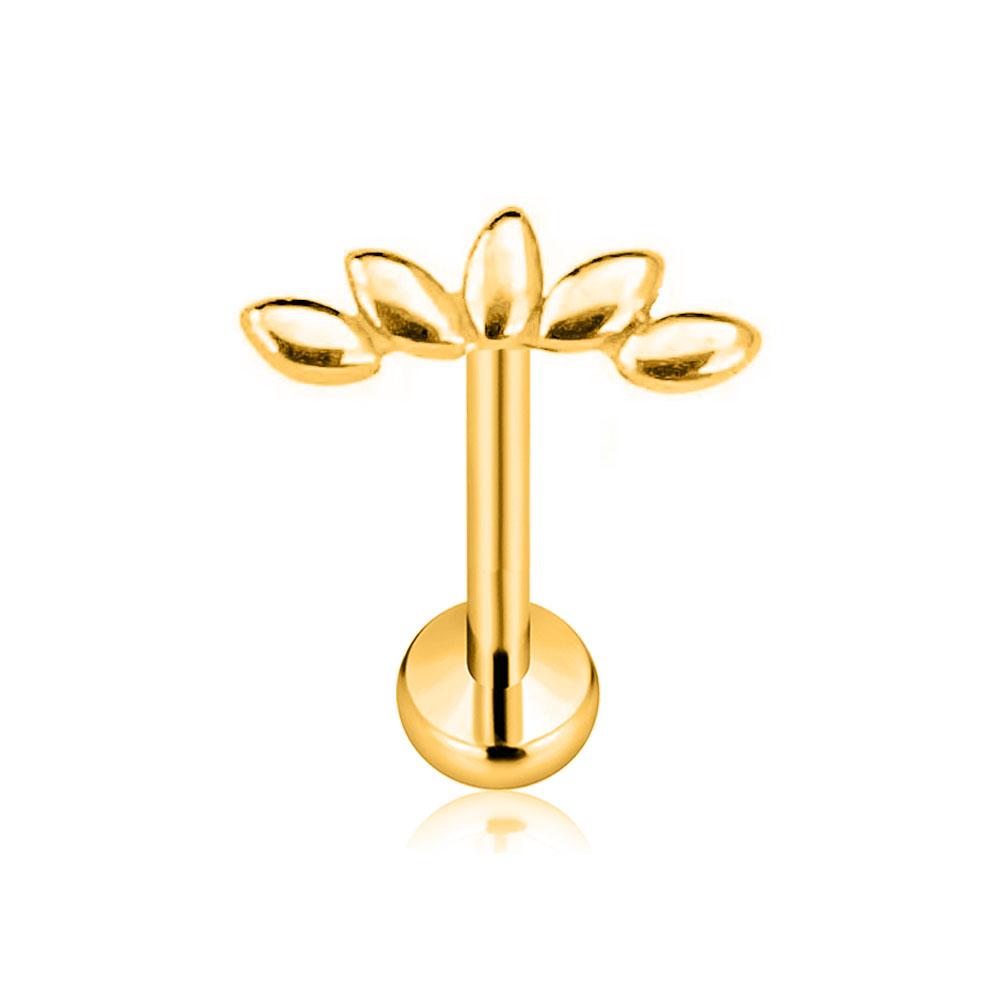 Titanio ASTM F136 G23 Fiore Luna Farfalla Piercing Senza Filettatura Spillo Fulmine Push-in Stud per Labbra Daith Conch Orecchino 16G 18G 20G