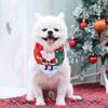 Christmas Cartoon Printed Pet Triangle Towel Polyester Cat Bib Dog Saliva Towel Shiba Inu Scarf Supplies