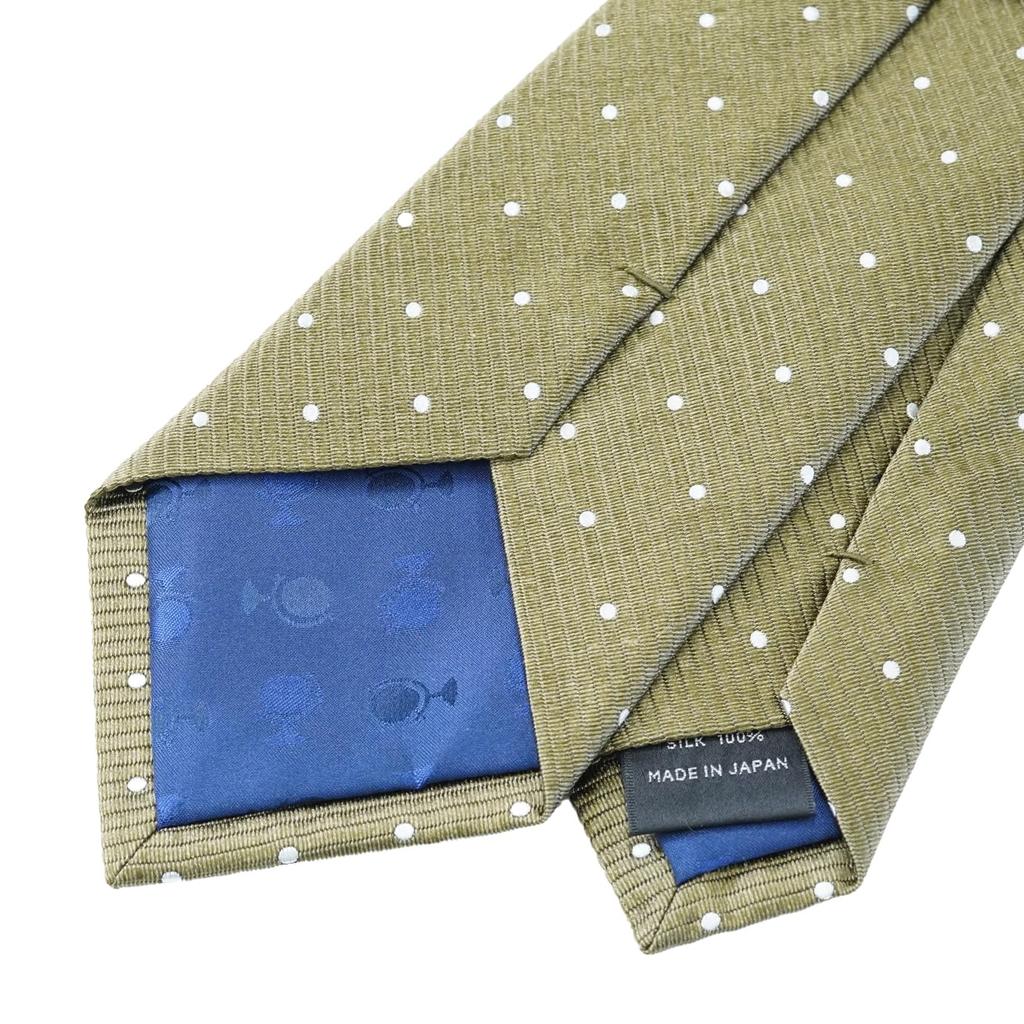 [WIC DESIGN  TUSSAH SILK (Tussah Silk) Polka Dot Tie]