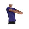 Adidas Logo Print Solid Color Crew Neck T-Shirt Men Tops Purple HB7482