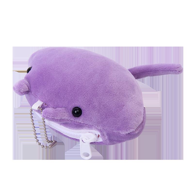Cute Sea Animal Plush Collection: Manta Ray, Shark, Salamander Doll, Backpack, Coin Purse & Pendant.