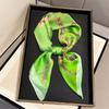Retro Floral Print Silk Square Scarf for Women Headscarf Soft Neck Tie Lady Hijab Foulard Bandana Suitable All Seasons Decorate