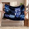 Canterbury-Bankstown Bulldogs Flannel Blanket, Custom Name Text Personalized Soft Throw Blanket Home Decor Gift