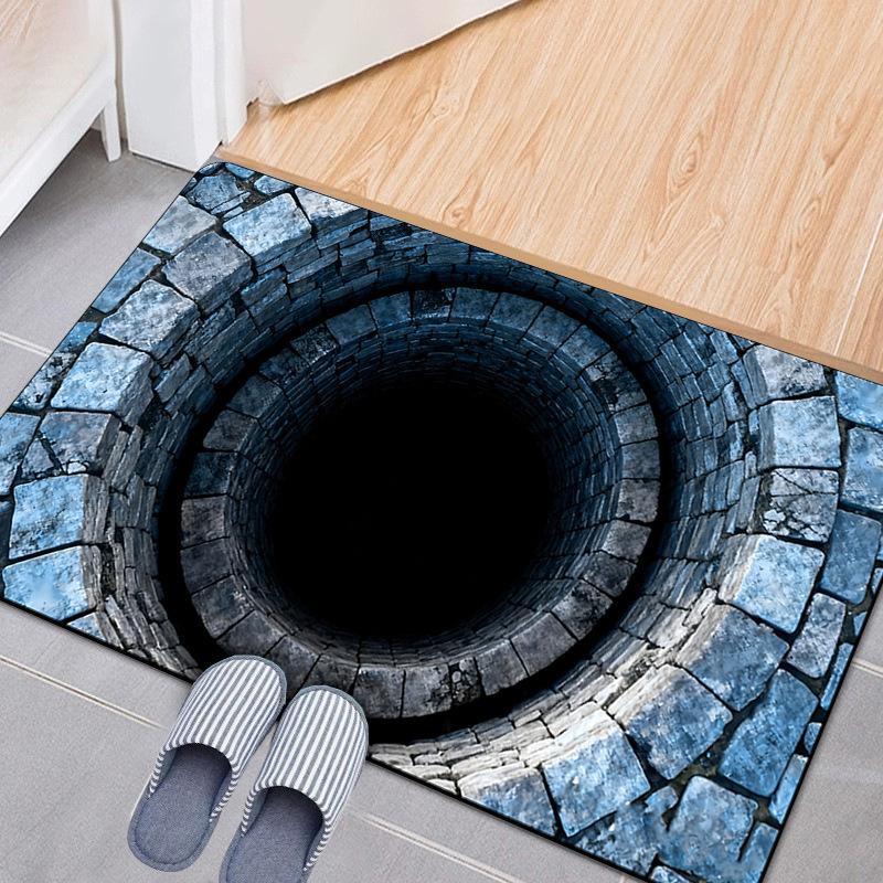 Nordic Style 3D Visual Trap Diatom Mud Entrance Floor Mat - Dirt Resistant