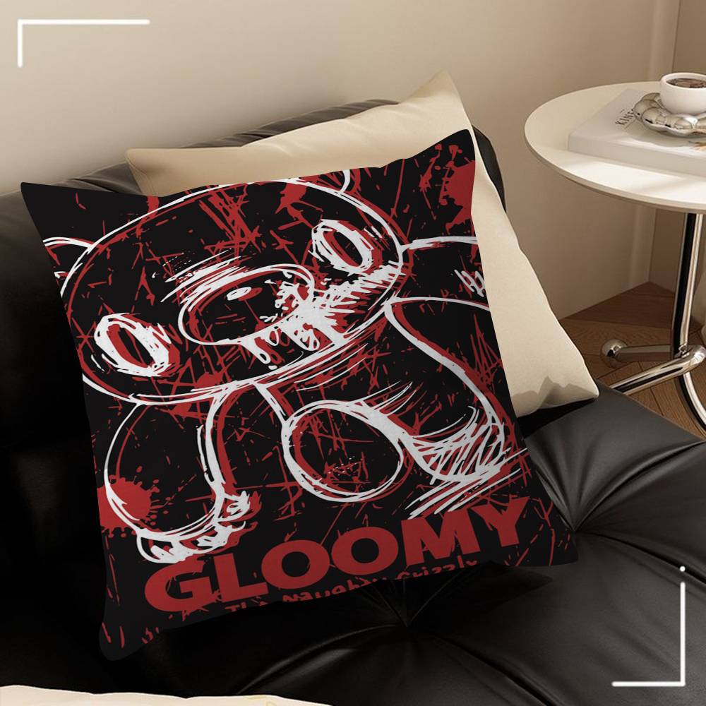 Cartoon GGloomy Bear Cushion Cover Inches Farmhouse Decor Home Throw Pillow Covers For Couch Decorations