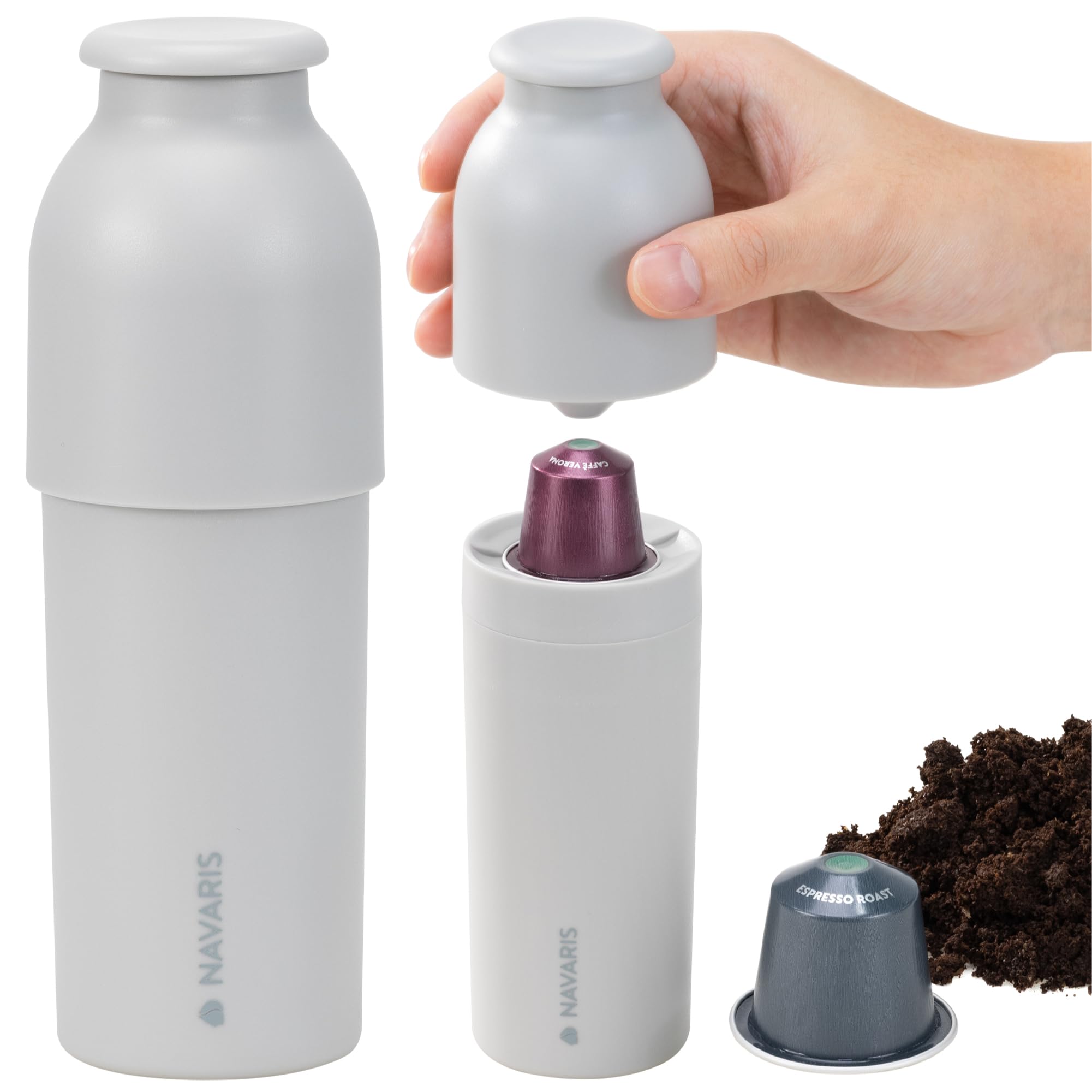 

Кофейные капсулы Navaris Coffee Pod Recycler Coffee Capsule Potion Easy Stylish Grey - Переработка, повторное использование, сортировка, - 17,5x6 см
