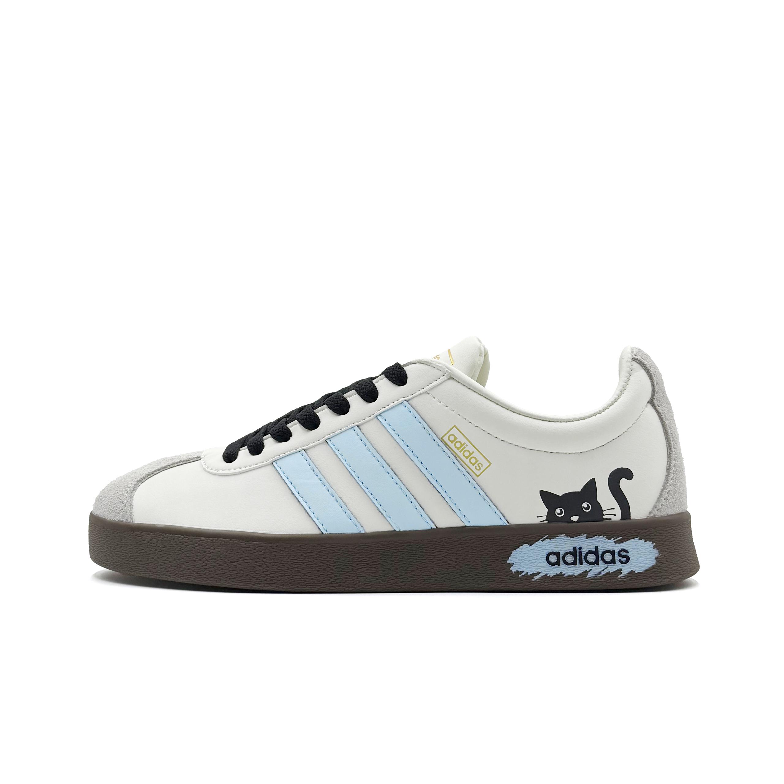 

Adidas VL COURT 2.0 Cat Shadow Glutinous Low top German Army Trainers Unisex White Blue Black JI0497(Team1514-) 37⅓