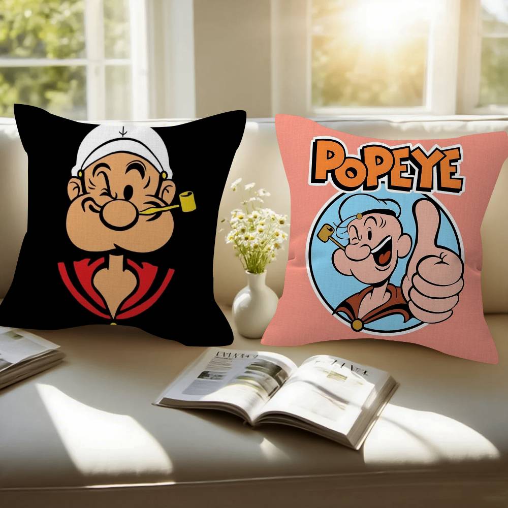 Classic Anime P-Popeye Personalized Picture Text Home Decorative Pillows Household Gifts 45X45Cm