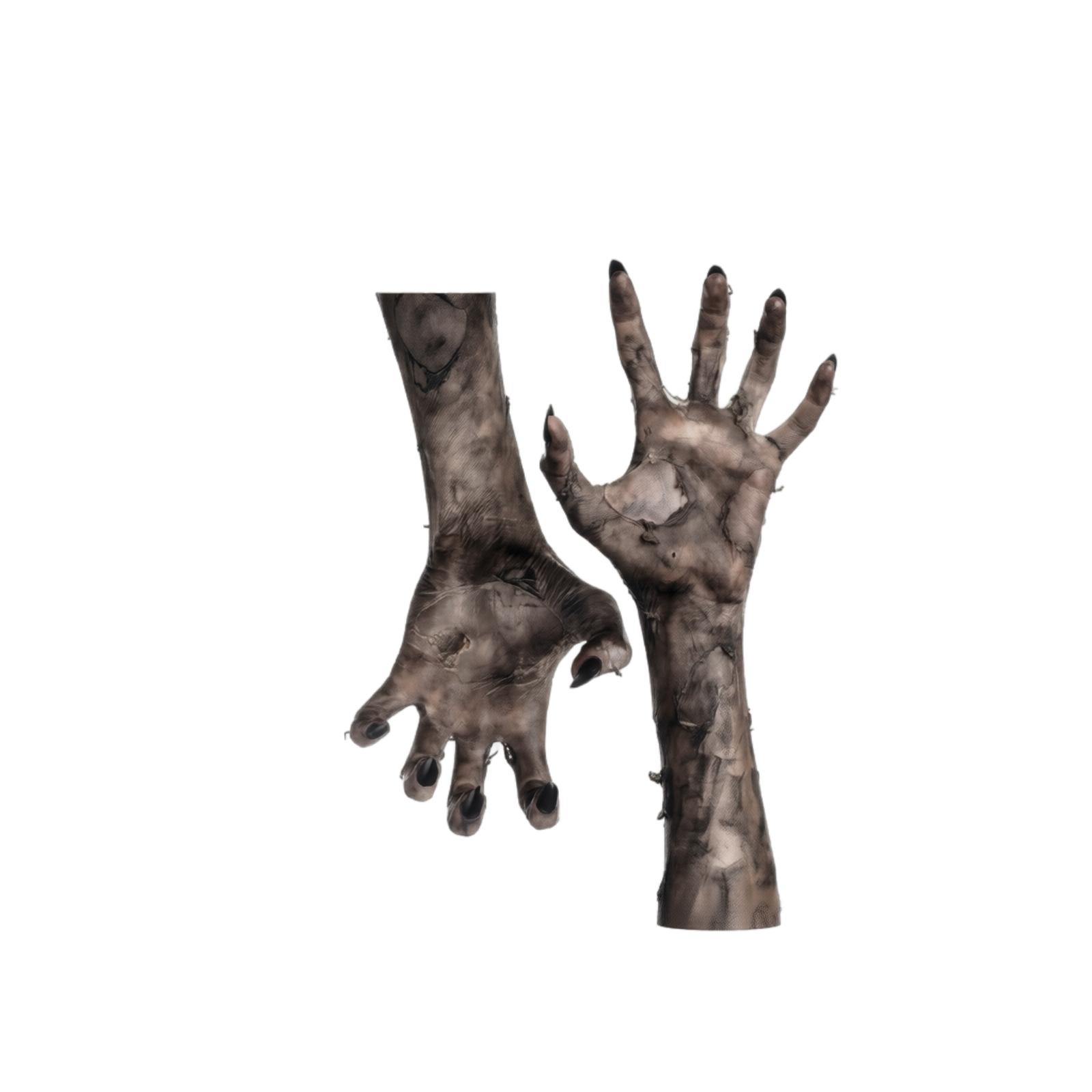 

Removable Self Adhesive Zombie Hand Wall Stickers Halloween Horror Decoration for Windows Doors and Walls Indoor Use One Size