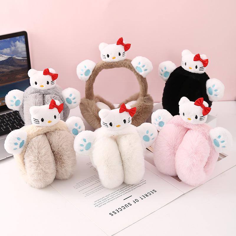 Winter Cartoon Cat Earmuffs: Cute, Warm Protection for Students and Outdoor Enthusiasts