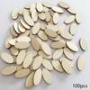 100 Pieces Rustic Wooden Oval Slices Supplies Cutout Decor Wood Plaques Blank for Thanksgiving Painting Writing Party Christmas