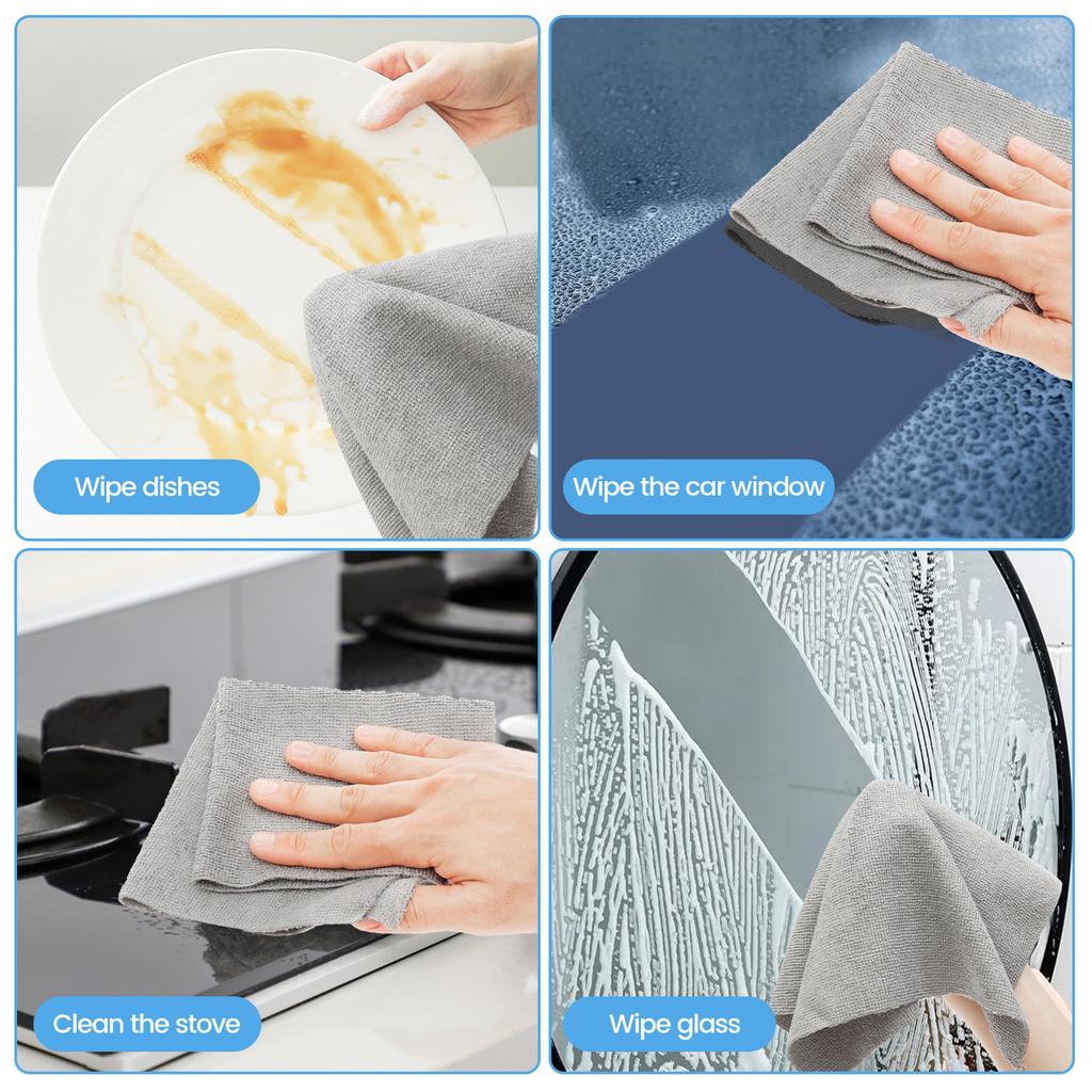 50Pcs/Roll Reusable Cleaning Wipe Absorbent Microfiber Towel Non-stick Oil Dish Rags Napkins Tableware Home Cleaning Towels
