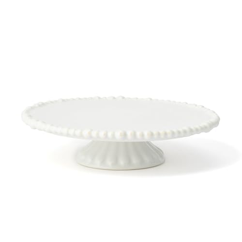 Francfranc Pearl Cake Stand, 1 Tier, White, Servingware, Cake Plate