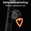 Bicycle Tail Light Love Heart Round Road Mountain Bike Brake Lamp Rechargeable Waterproof Super Bright Night Riding Bike Warning Rear Lamp