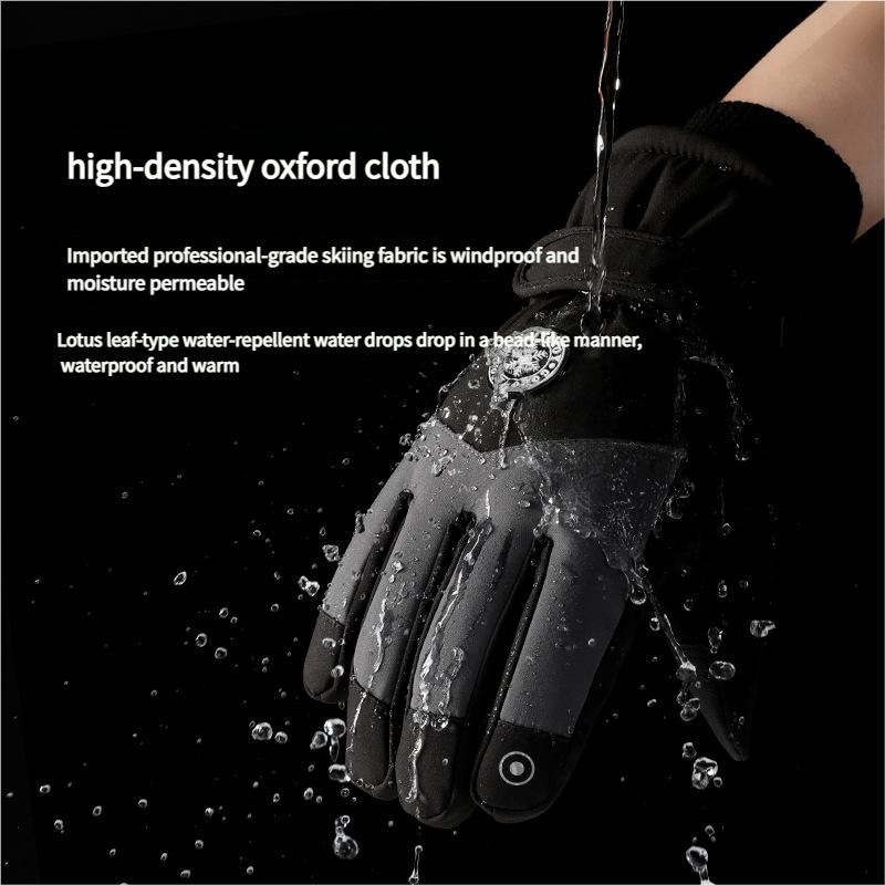 Guantes de Esquí de Invierno Unisex Resistentes al Agua Aislantes Térmicos Compatibles con Pantalla Táctil A prueba de Viento Antideslizantes Conducción Todo Clima Protección contra el Frío