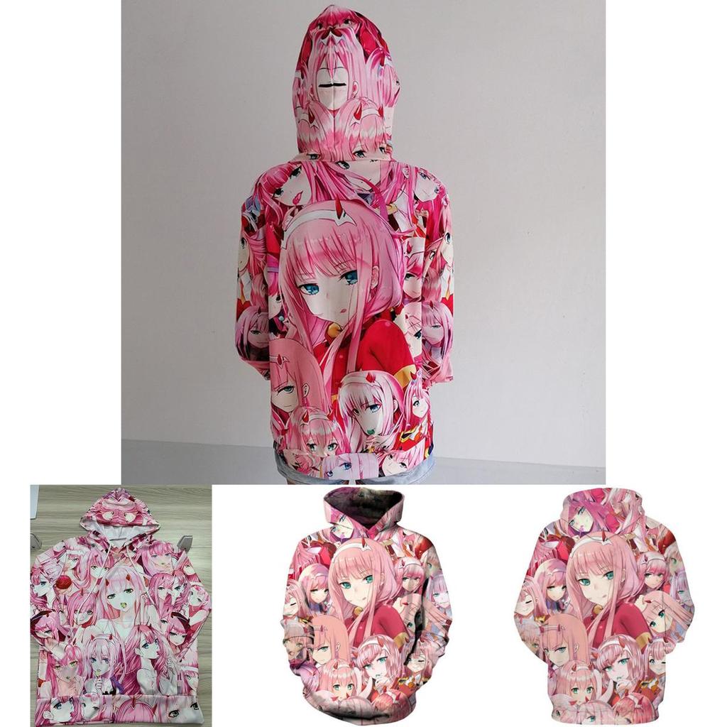 Cozy And Stylish Anime Darling In The Franxx Zero Two Pattern Unisex Hoodie