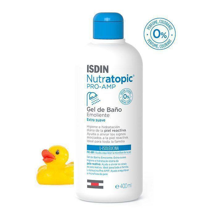GEL BAIN - ISDIN - NUTRATOPIC - 400ML - Sans alcool - Sans colorant - Pour peau atopique