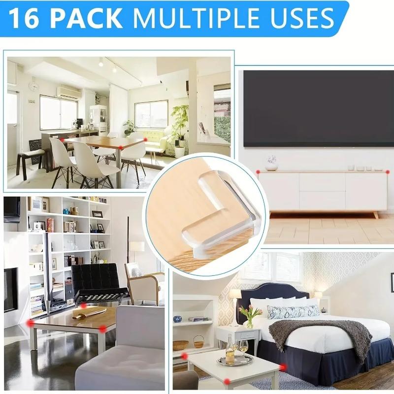 4-16 Stück Baby Sicherheit Weiches Gummi Tischkanten Schutzmöbel Teetisch Abdeckung Transparent Anti Kinder Kollision Kanten Schutz