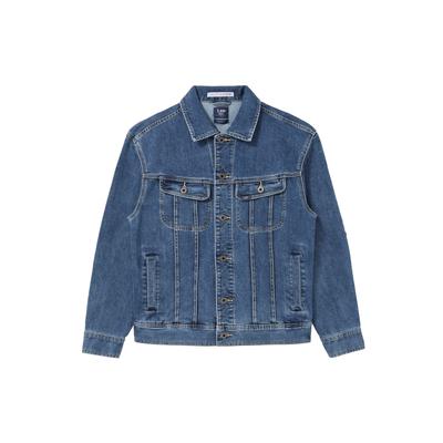 Button-Down Long Sve Denim Jacket Men Jackets Dark-Blue LMT0063115FF00F-A03909