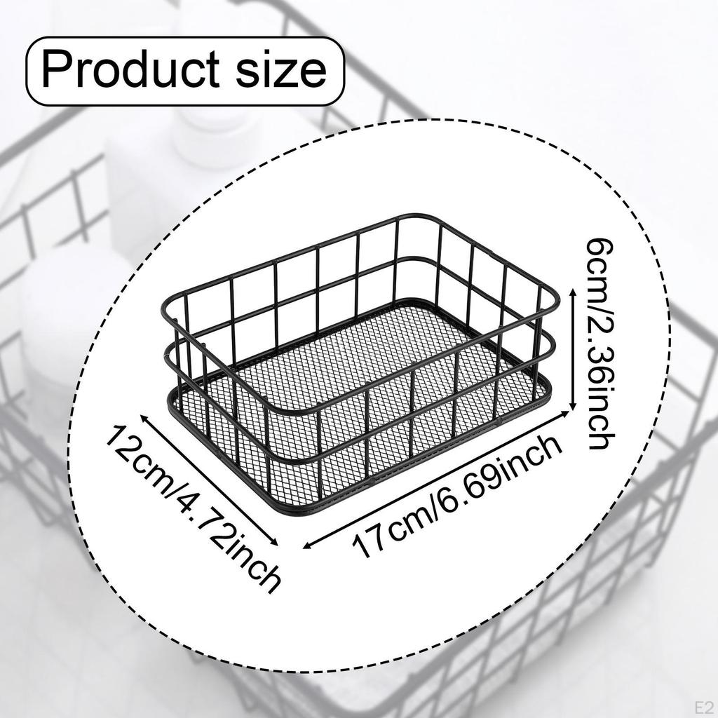 Decorative Rectangular Wire Basket for Home Storage, Ideal Garages, Laundry Rooms, And Closets.