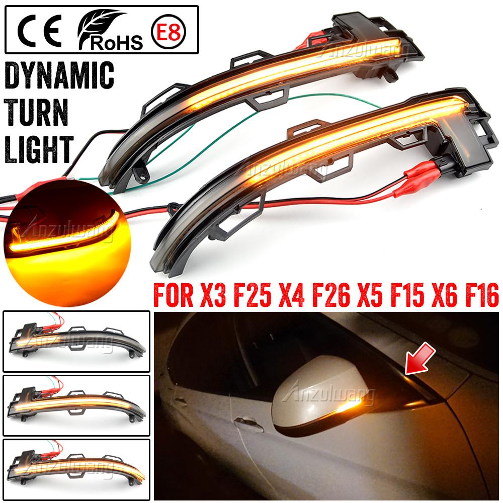 Rearview Mirror Sequential Lamp Dynamic Indicator Blinker Turn Signal Light for BMW X3 X4 X5 X6 F25 LCI F26 F15 F16 2014-2017