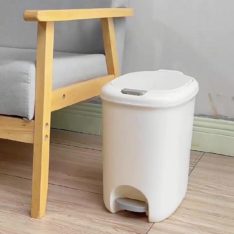 Pedal Bathroom Trash Can for Kitchen Hotel Home or Office 8/12L Trash Can with Lid for Household and Professional