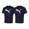 Puma Reflective Casual Sports Round Neck Short Sleeve T-Shirt Men Tops Blue 520139-06