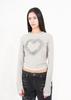 Mainingkeollegteo Heart Long Sleeve Top, Gray