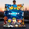 1 stuks Roblox Game Karakter Buitenkleed Lichtgewicht Flanellen Plaid Voor Reizen, Kamperen, Woonkamer, Bank, Stoel Zacht