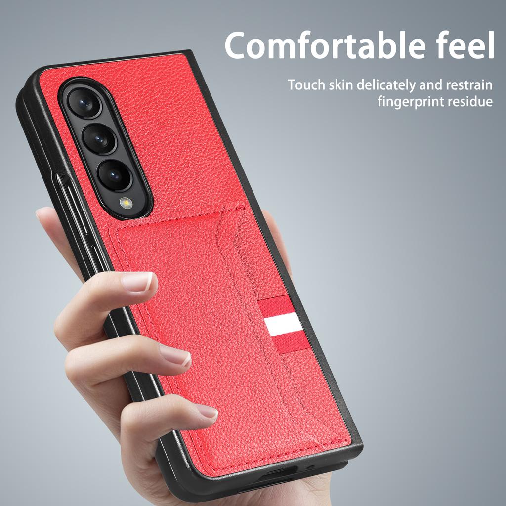 Anti -Scratch Leather Phone Bag Protective Case For Samsung Galaxy Z Fold 4 Fold3 Fold4 5g Fold 3 2 Fold2 Slim Card Slot Cover