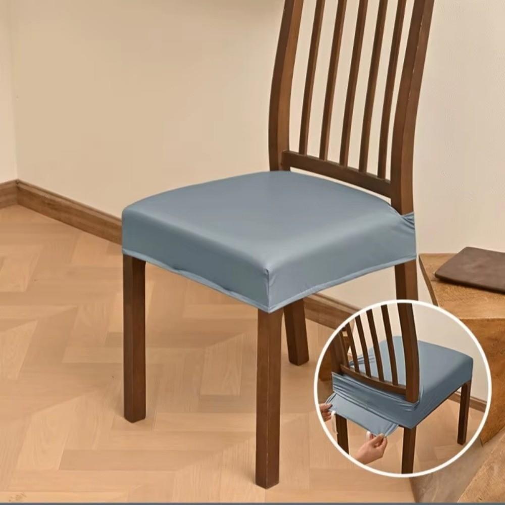 PU Dining Chair Cover Elastic Chair Slipcover Simple Chair Cushion Cover For Office Home Seats