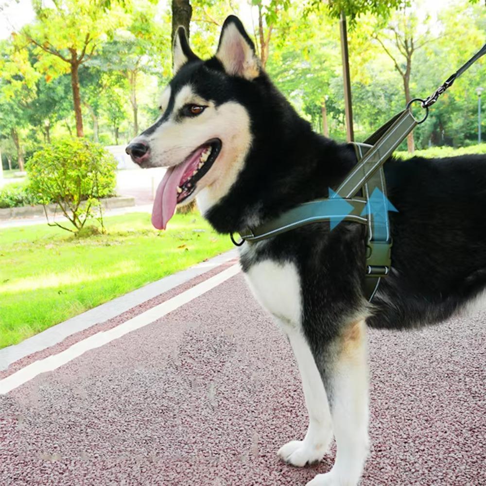 with Reflective Strips Walking Dog Leash Vest Nylon Dog Harness German Shepherd