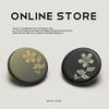 5Pcs Xiaoxiang Celebrity Style Printed Resin Button Tweed Jacket Cardigan Sweater Double-Sided Leather Coat Button