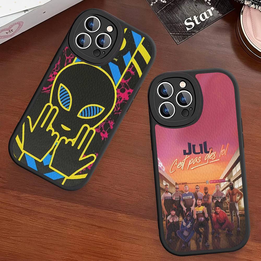 Rapper J-JuL C'est Pas Des Lol Phone Case For IPhone 16 15 14 13 12 11 Pro Max Plus Soft Leather Cover