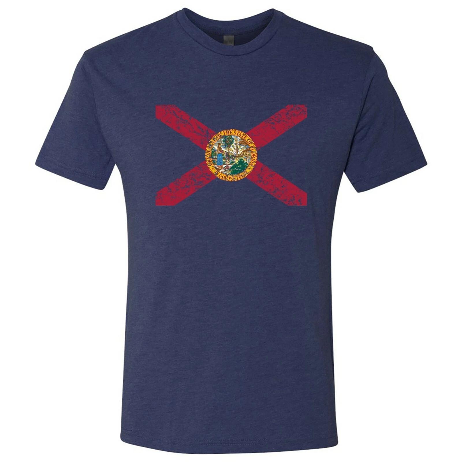 

Florida Flag State Pride Hometown Triblend Mens T-Shirt - Vintage Navy XL