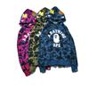 Shark Head 3d Print Hoodie With Camouflage Pattern For Casual Youth Fashion