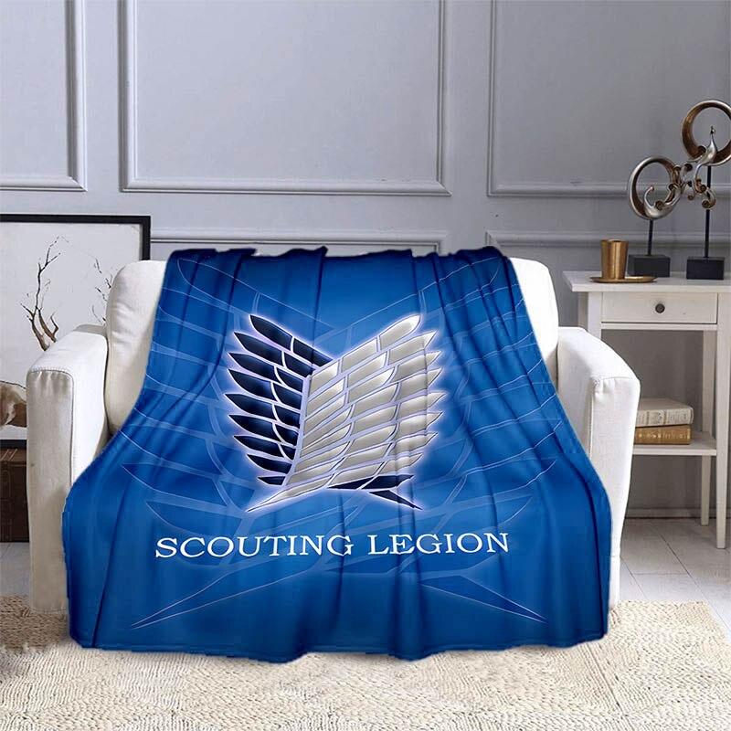 Attack On Titan Wings of Liberty Anime Blanket Soft Cozy Blanket Flannel Blanket Kids Blanket Home Travel Blanket Gift