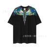Summer Men's and Women's Same Fashion Trend T-shirt Personalized Trend Wing Printing Comfortable and Simple