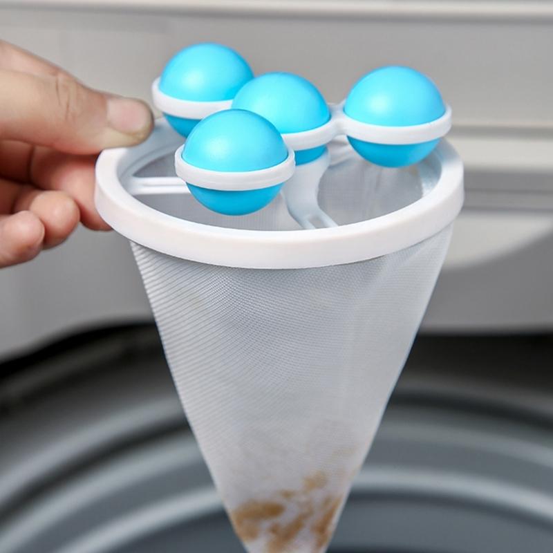 Reusable Nylon Washing Machine Filter Bag For Pet Hair Lint Removal Universal Laundry Mesh Catcher Pouches Easy Cleaning