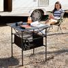 Table de Camping - InnovaGoods - Pliable - Noir - Léger - Sac de transport