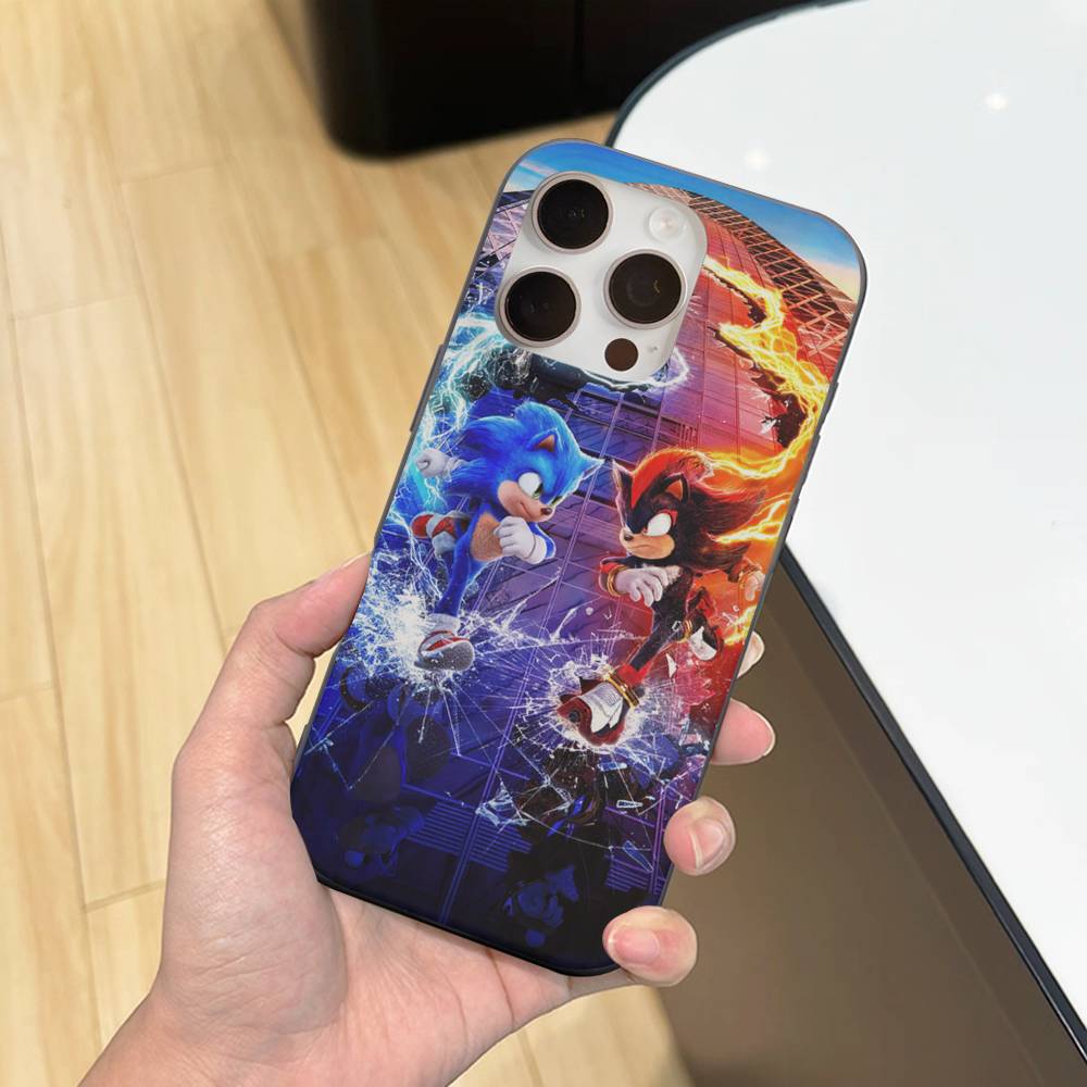 

Game S-Sonic Classic Movie Phone Case For IPhone 17 16 15 14 13 12 11 Corrugated Frosted Soft Cover Anti-Slip iPhone 15pro max